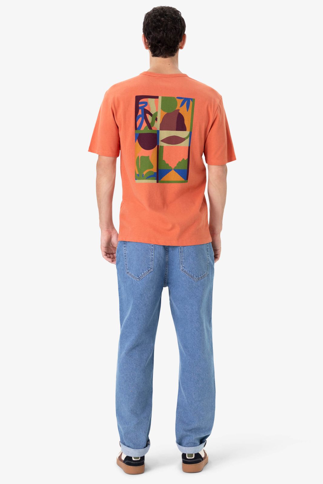 Oranje T-shirt met artwork