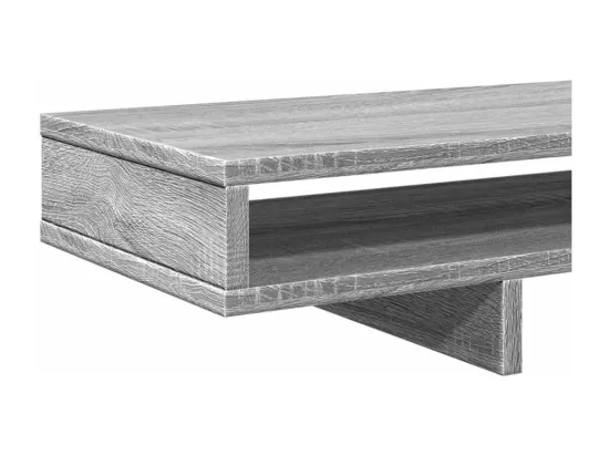 Support de moniteur sonoma gris 100x27x15 cm bois d'ingénierie