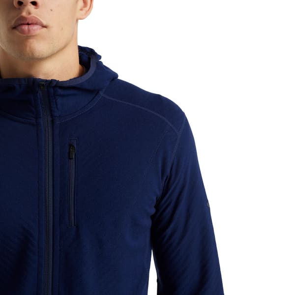 Veste polaire randonnée ICEBREAKER DESCENDER LS ZIP HOOD M ROYAL NAVY