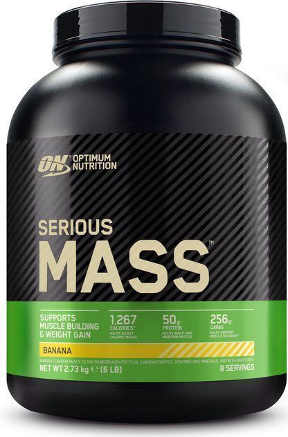 Optimum Nutrition Serious Mass - Banana - Mass Gainer - Weight Gainer - 2727 gram (8 servings)