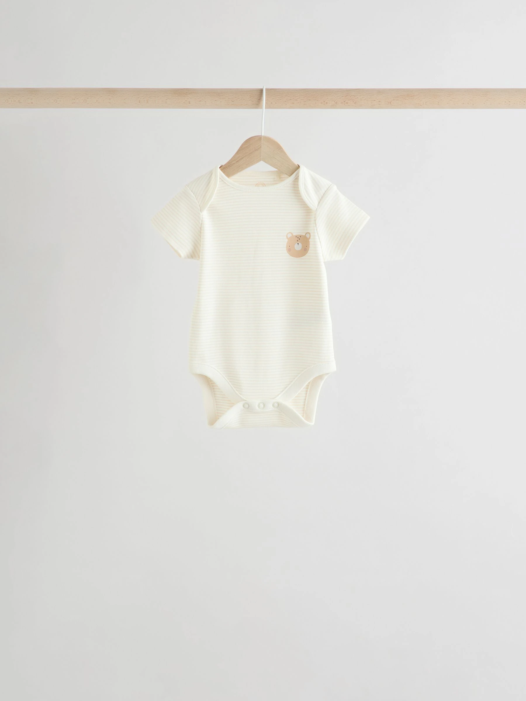Neutraal - Set van 5 babyrompertjes met korte mouwen