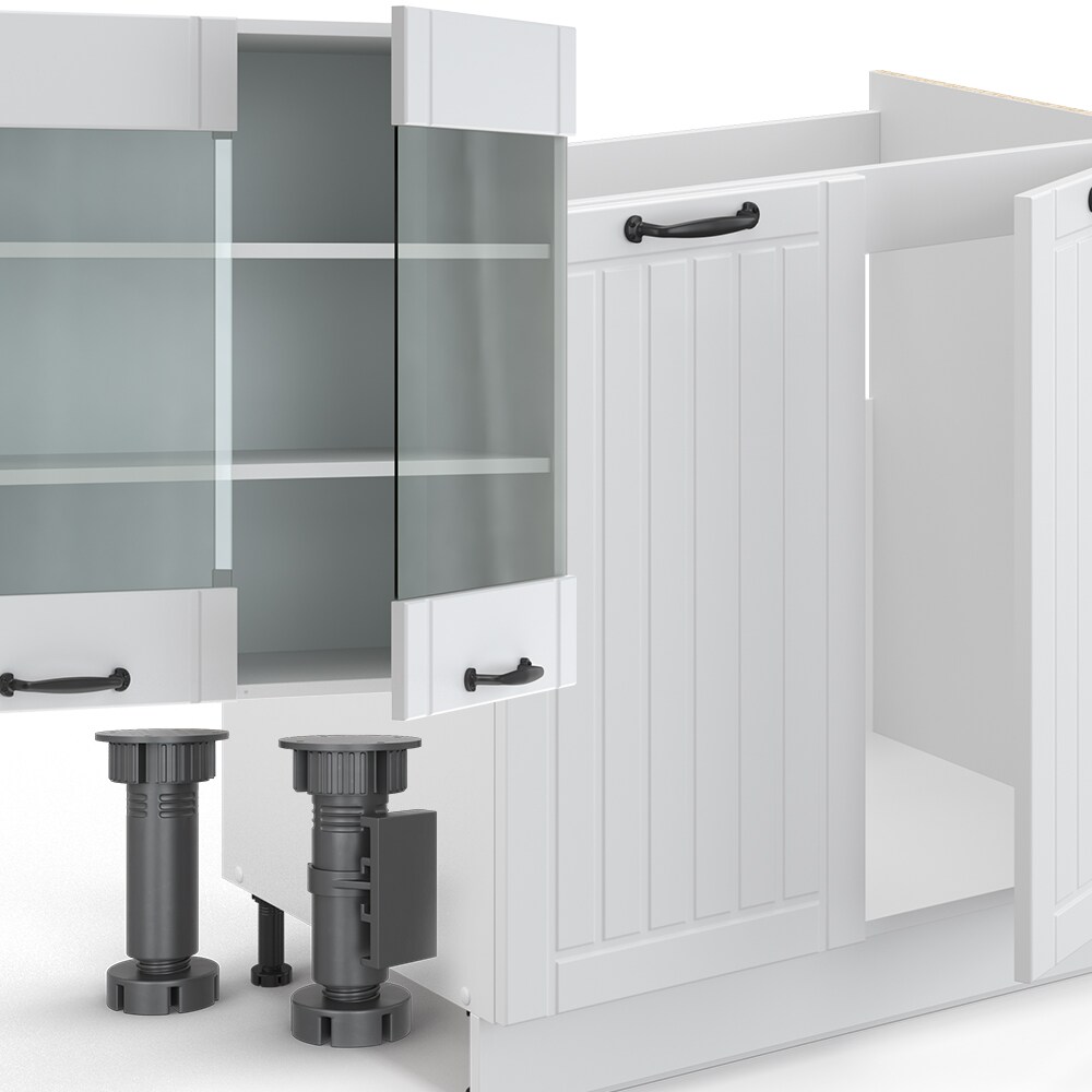 Vicco Küche Fame-Line 300 cm Küchenzeile Landhaus Küchenblock Einbau Weiß