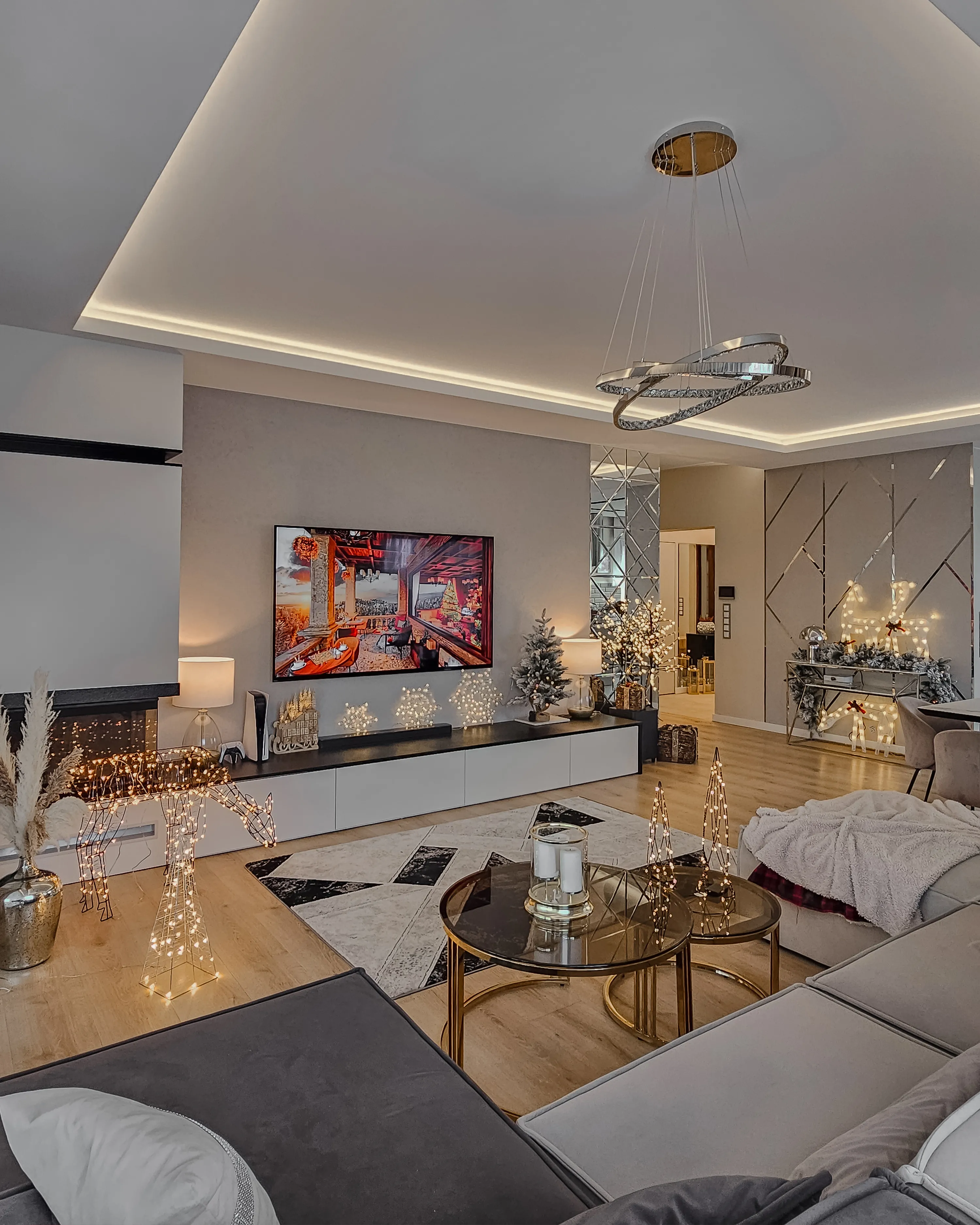 Buitendecoratie LED NARUSKA Rendier 70 cm Zwart