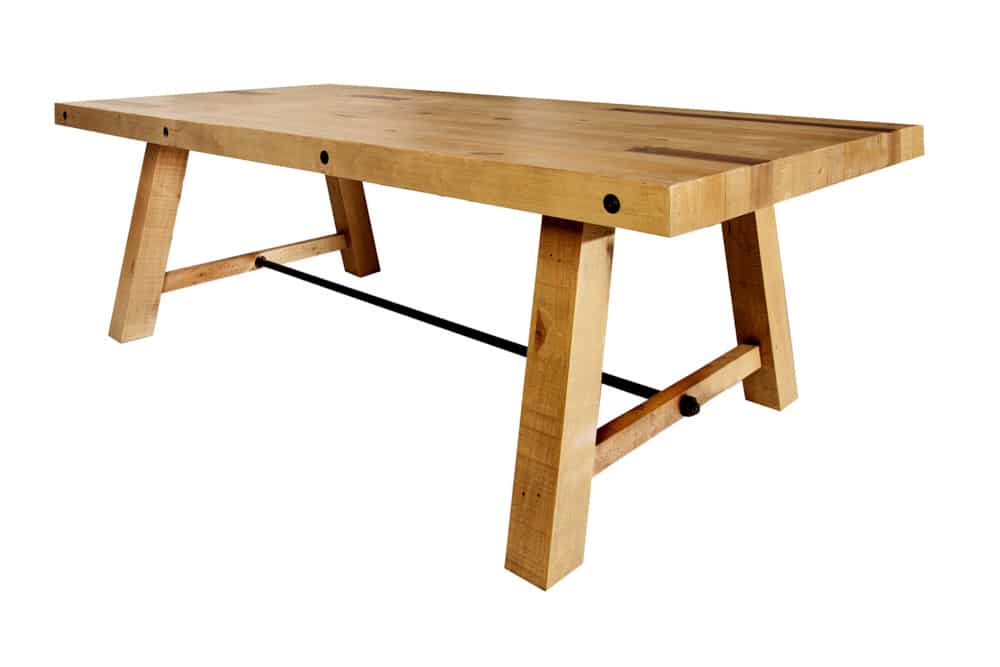 Massiver Esstisch FINCA 240cm vintage braun recyceltes Pinienholz Industrial Design