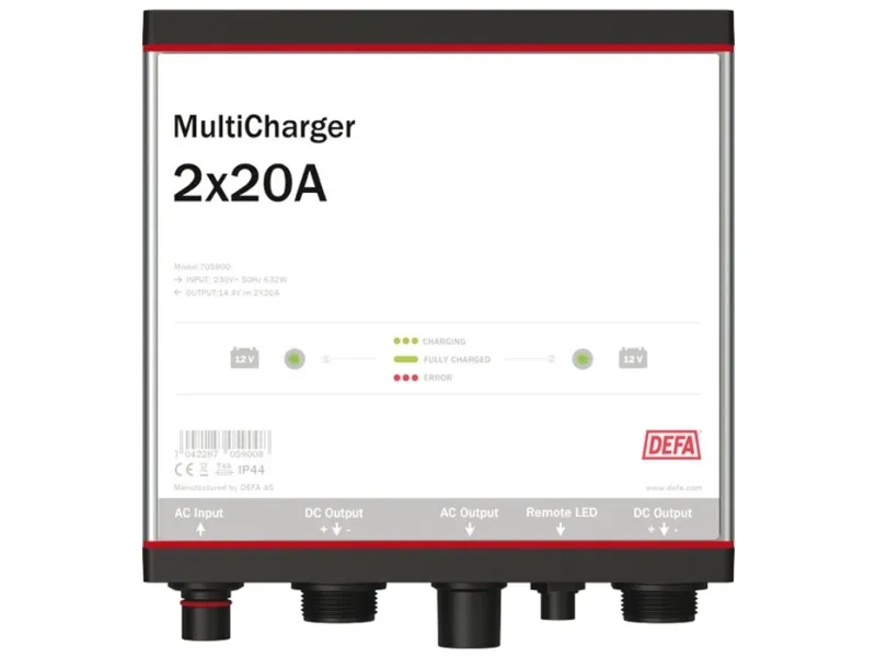 DEFA multicharger 12v 2x20a