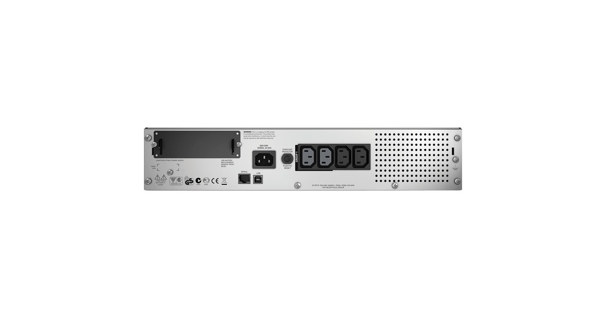 APCSmart-UPS 750VA noodstroomvoeding ups  (Zwart, 4x C13, USB, NMC, SMT750RMI2UNC)