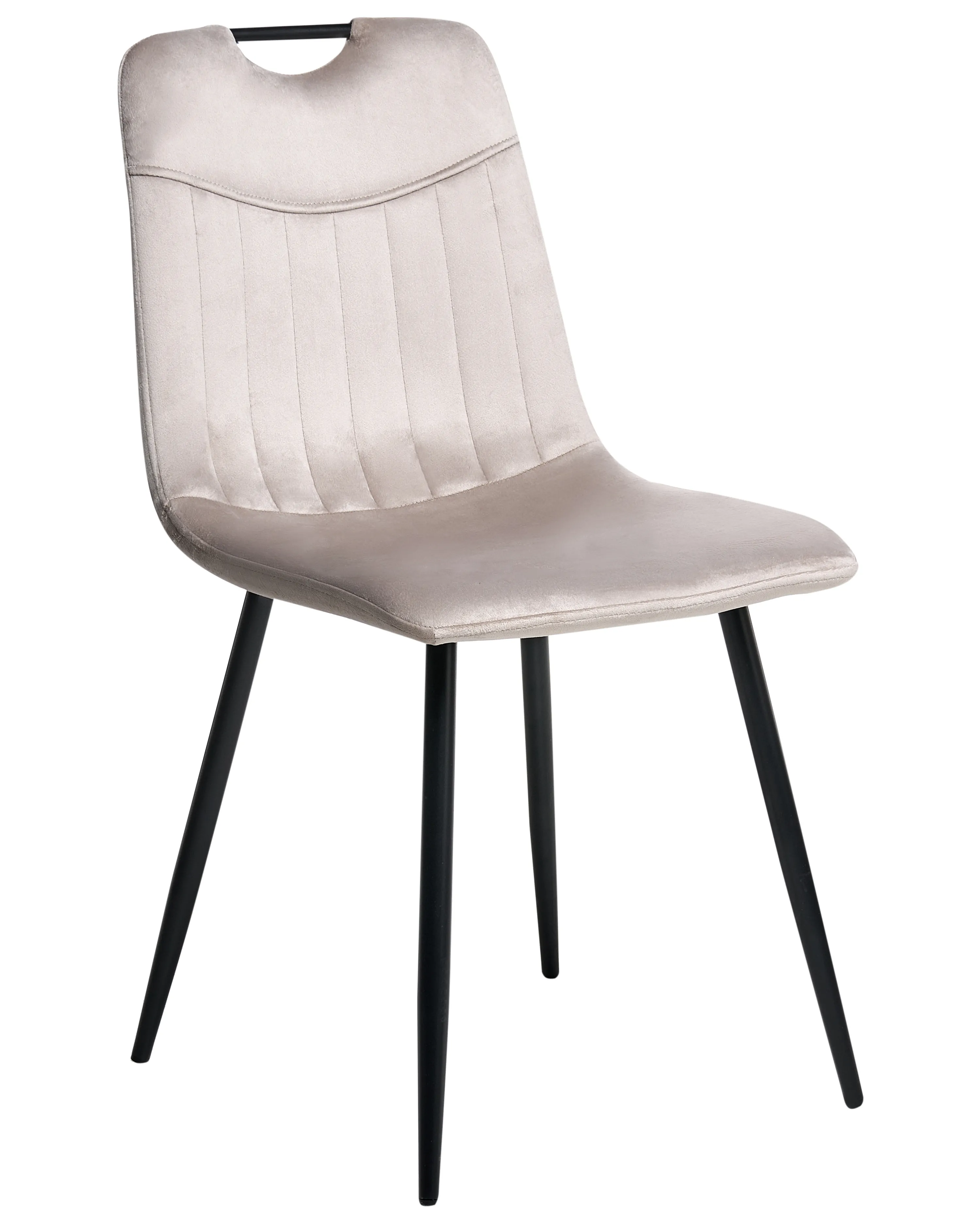 Set van 4 eetkamerstoelen ARGYLE Fluweel Taupe