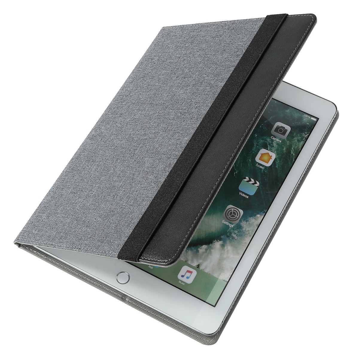 Slim Folio nettbrettstativ i PU skinn, nettbrettdeksel 21.5x14.5 cm