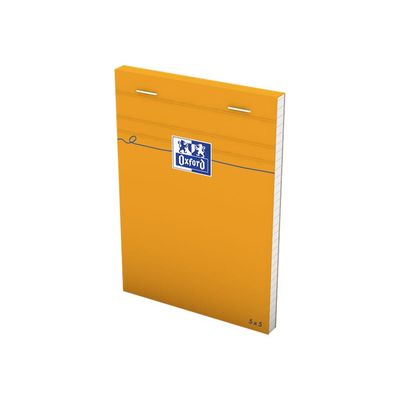 Oxford - Bloc notes - 10 x 15 cm - 160 pages - petits carreaux - 80G - orange