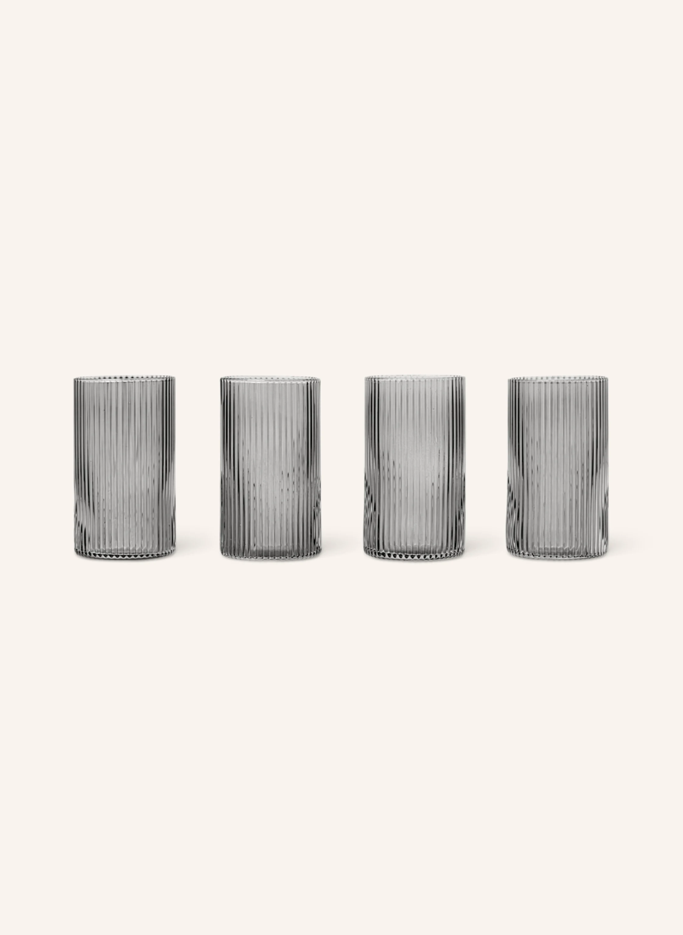 Ferm LIVING 4er-Set Wassergläser RIPPLE
