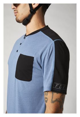 Maillot Manches Courtes Fox Ranger DR Henley Bleu
