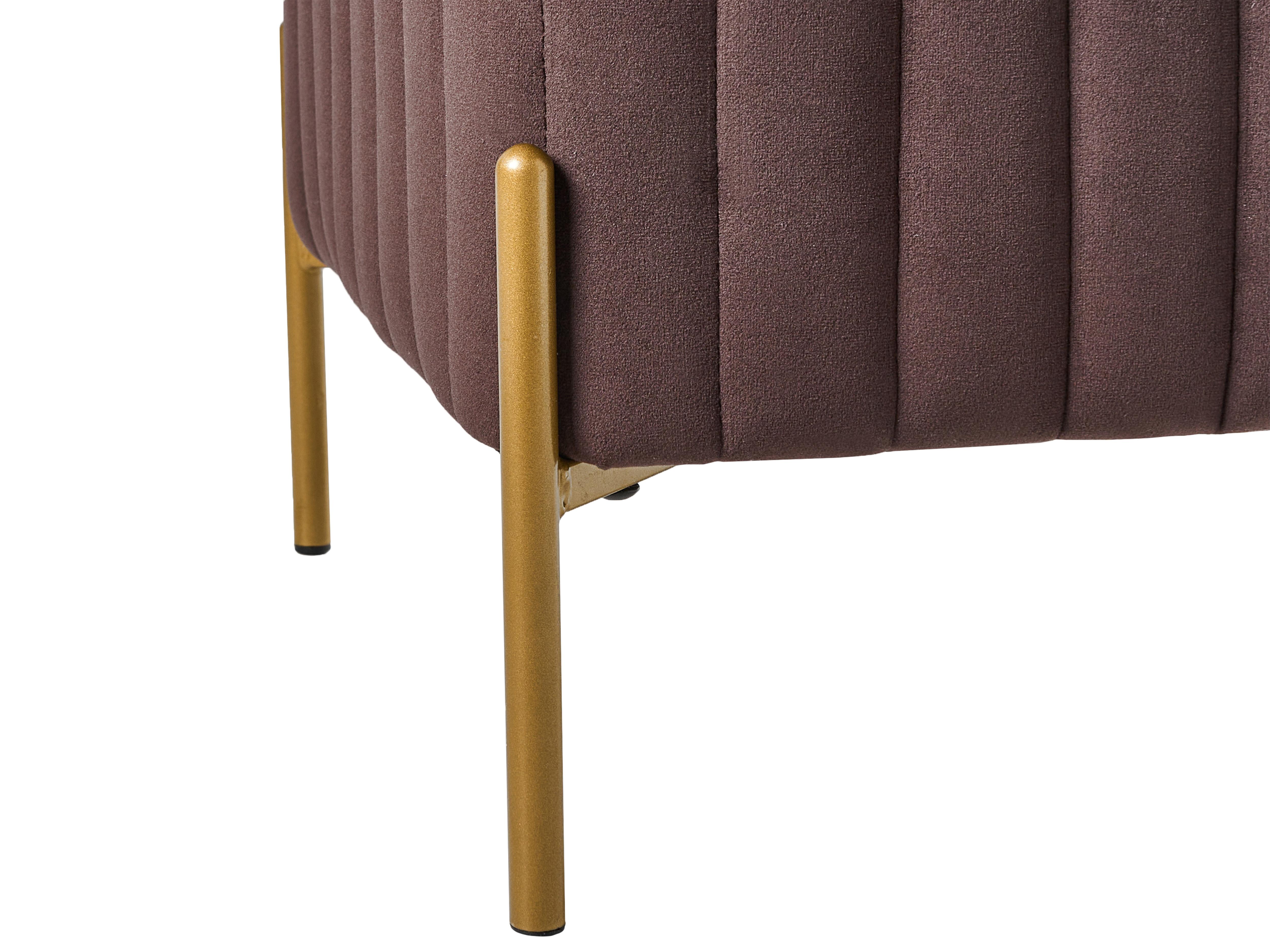 Hocker UTAH Fluweel Donkerbruin