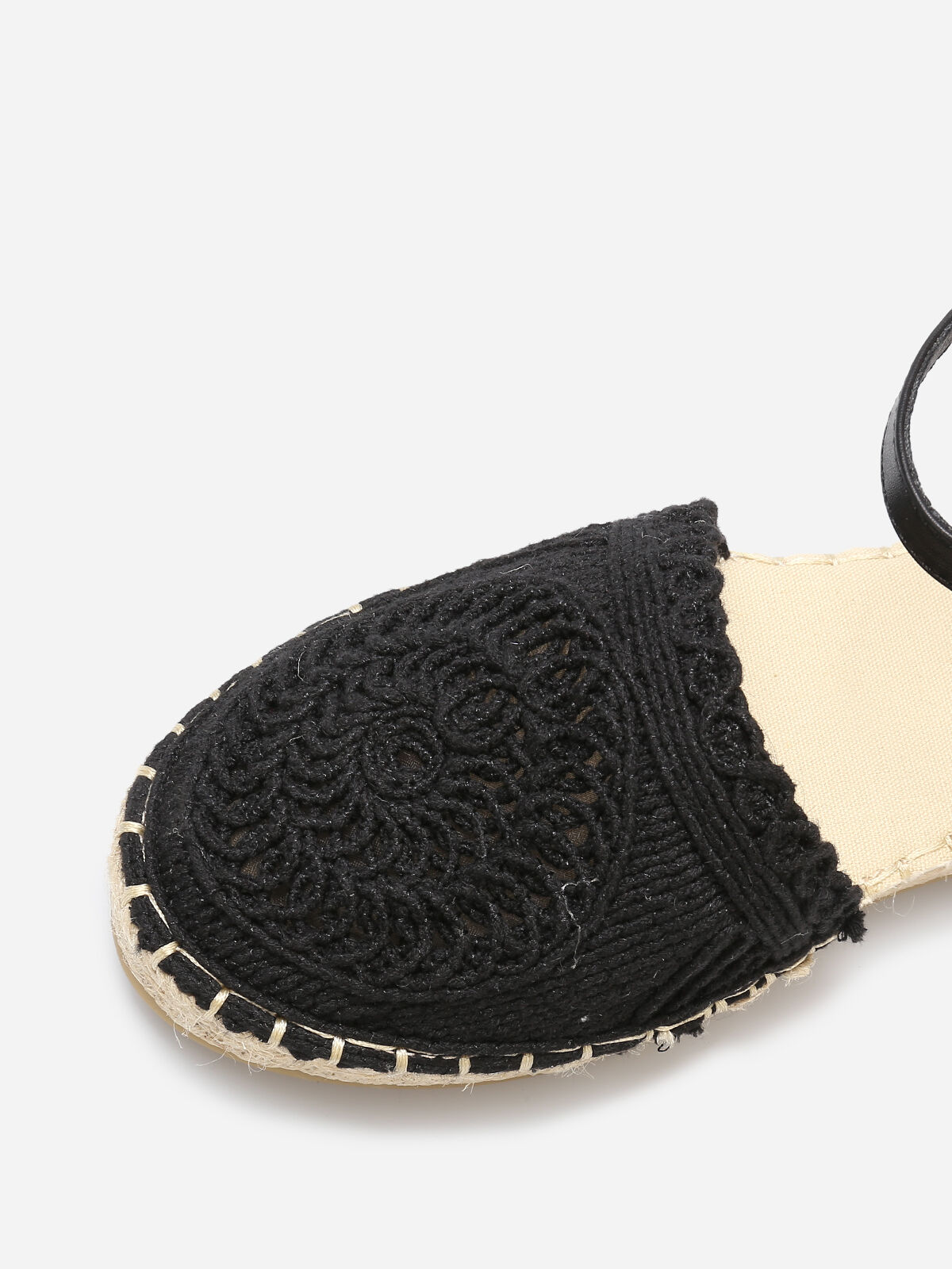 Espadrilles en crochet- Noir