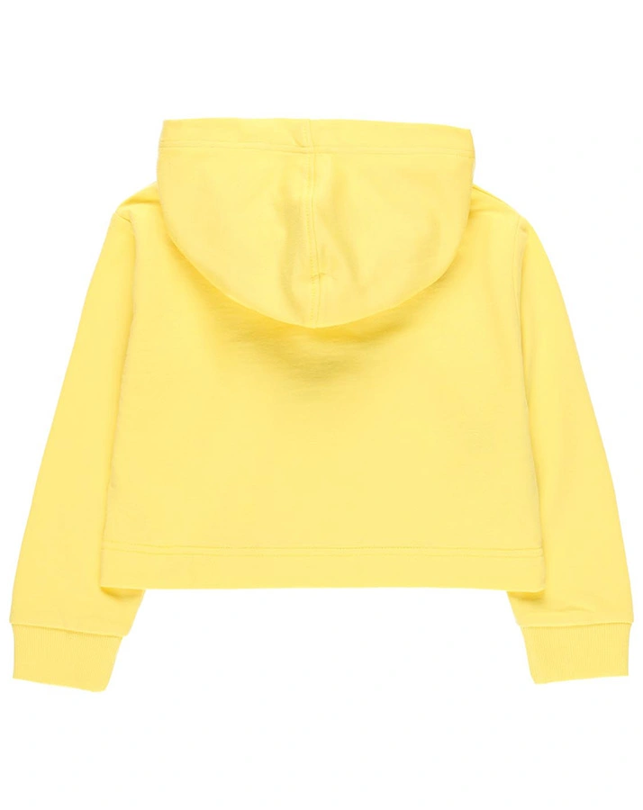 Kapuzen-Sweatshirt HELLO RAINBOW in gelb