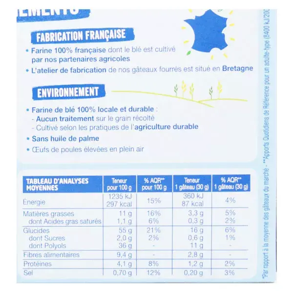 Bolo Gerblé recheado com mirtilo sem adição de açúcar, 150g