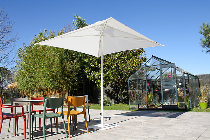 Pied de parasol FLAT acier laqué blanc