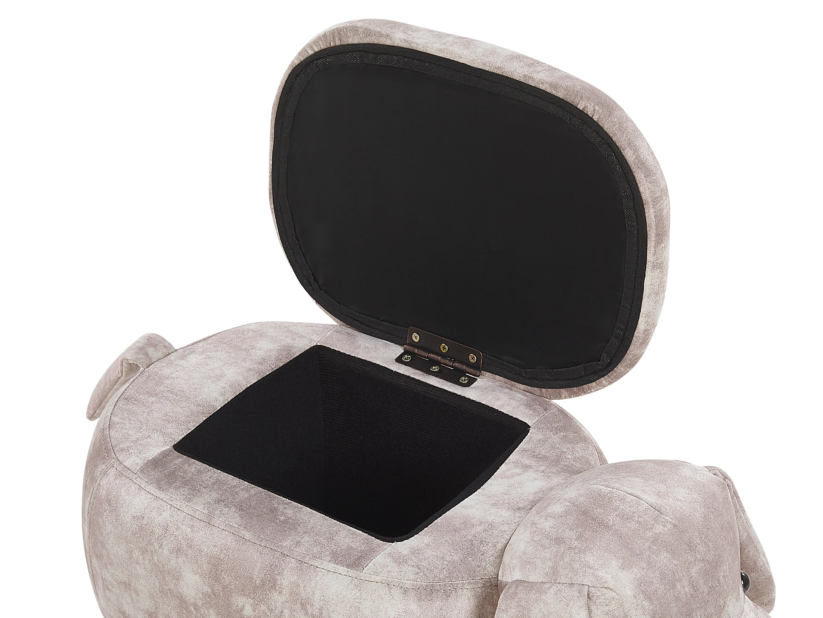 Dierenpoef met opbergruimte DOGGY Fluweel Beige Hond