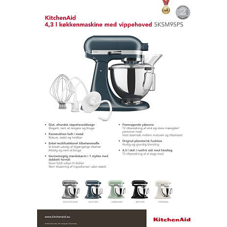 KitchenAid køkkenmaskine inkl. tilbehør