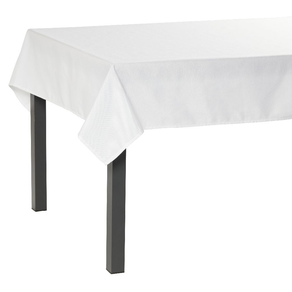 Nappe rectangulaire en tissu blanc