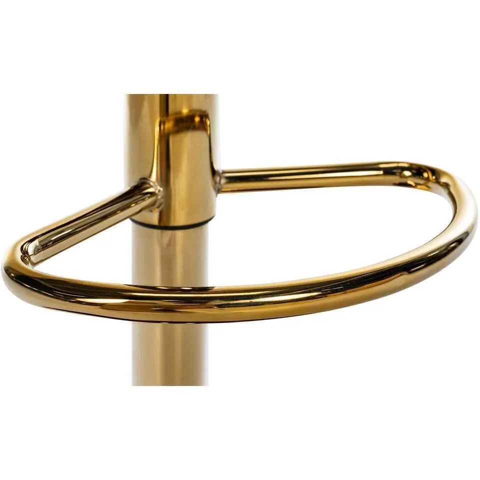 CLP Set van 2 Barkruk Braga goud Frame - Fluweel - creme