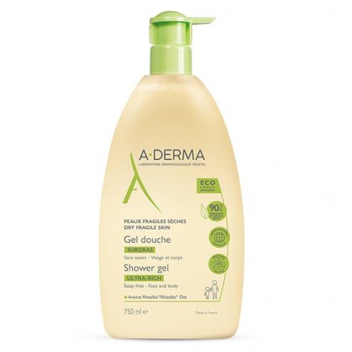 A-Derma Gel Duche UltraRico pele frágil 750ml