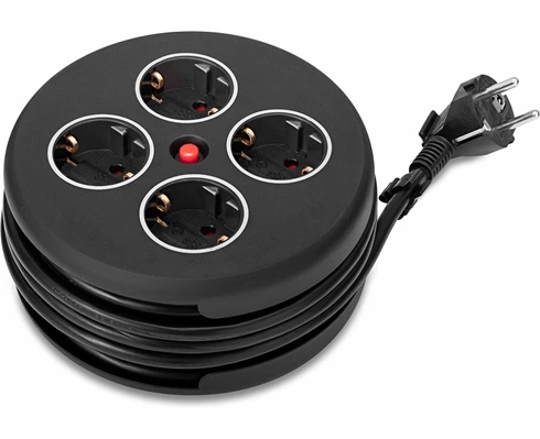 Andersson 4-way Cable Reel Indoor 5m black