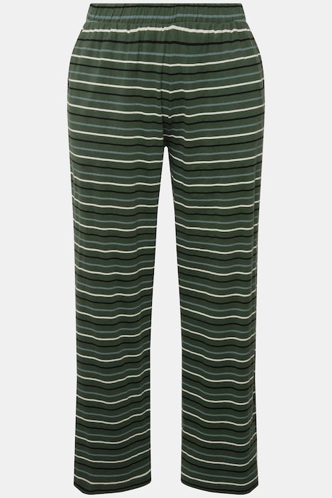 Pyjama, Ringel, Tunika-Ausschnitt, Halbarm
