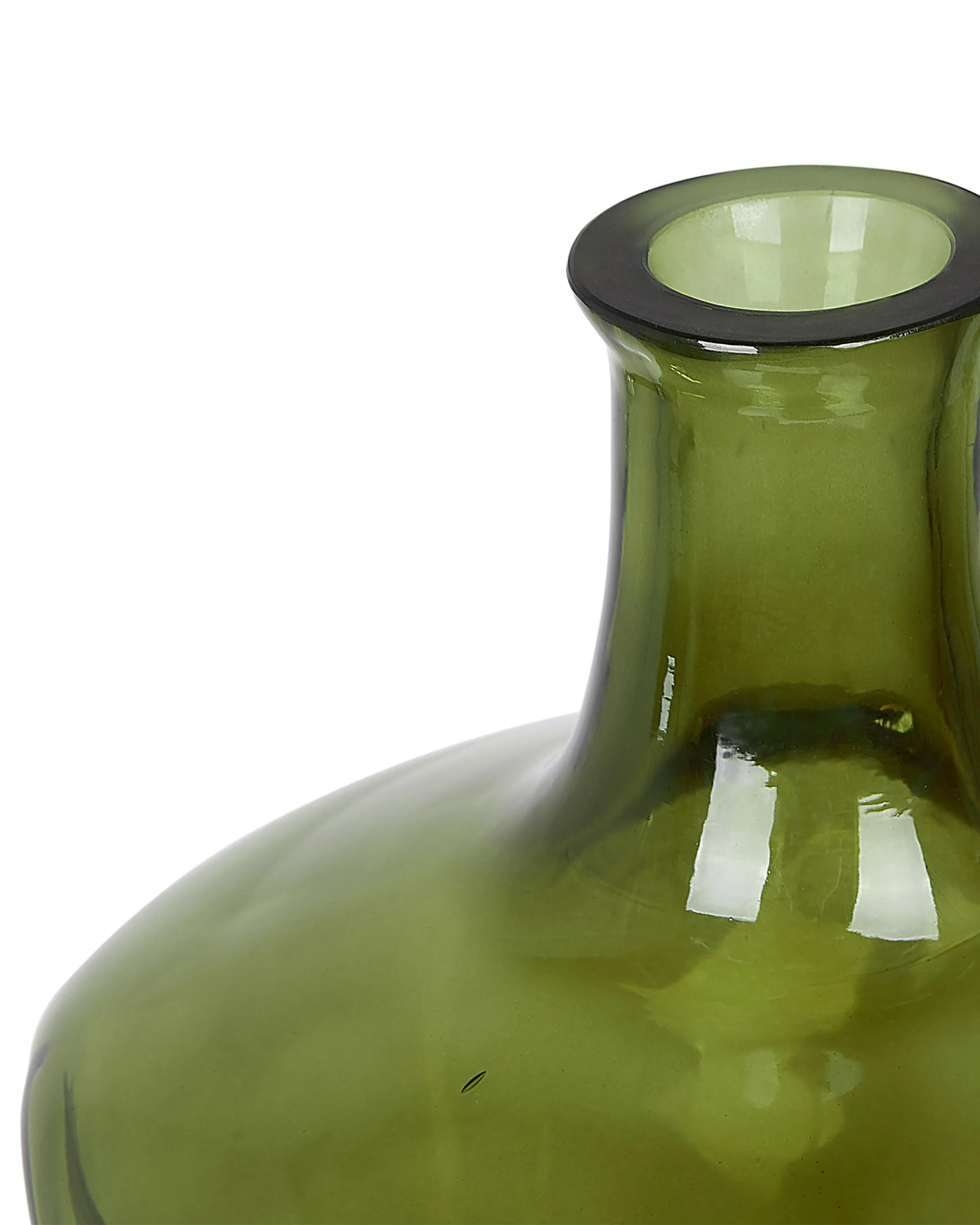 Bloemenvaas KERALA Glas 35 cm Olijfgroen