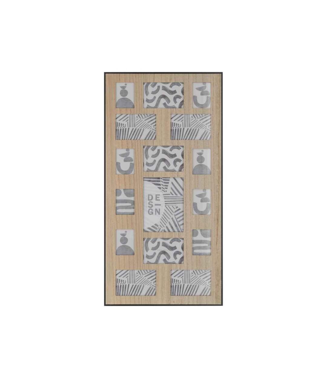 Paris Prix - Pêle-mêle Déco En Bois minolo 81cm Naturel & Noir