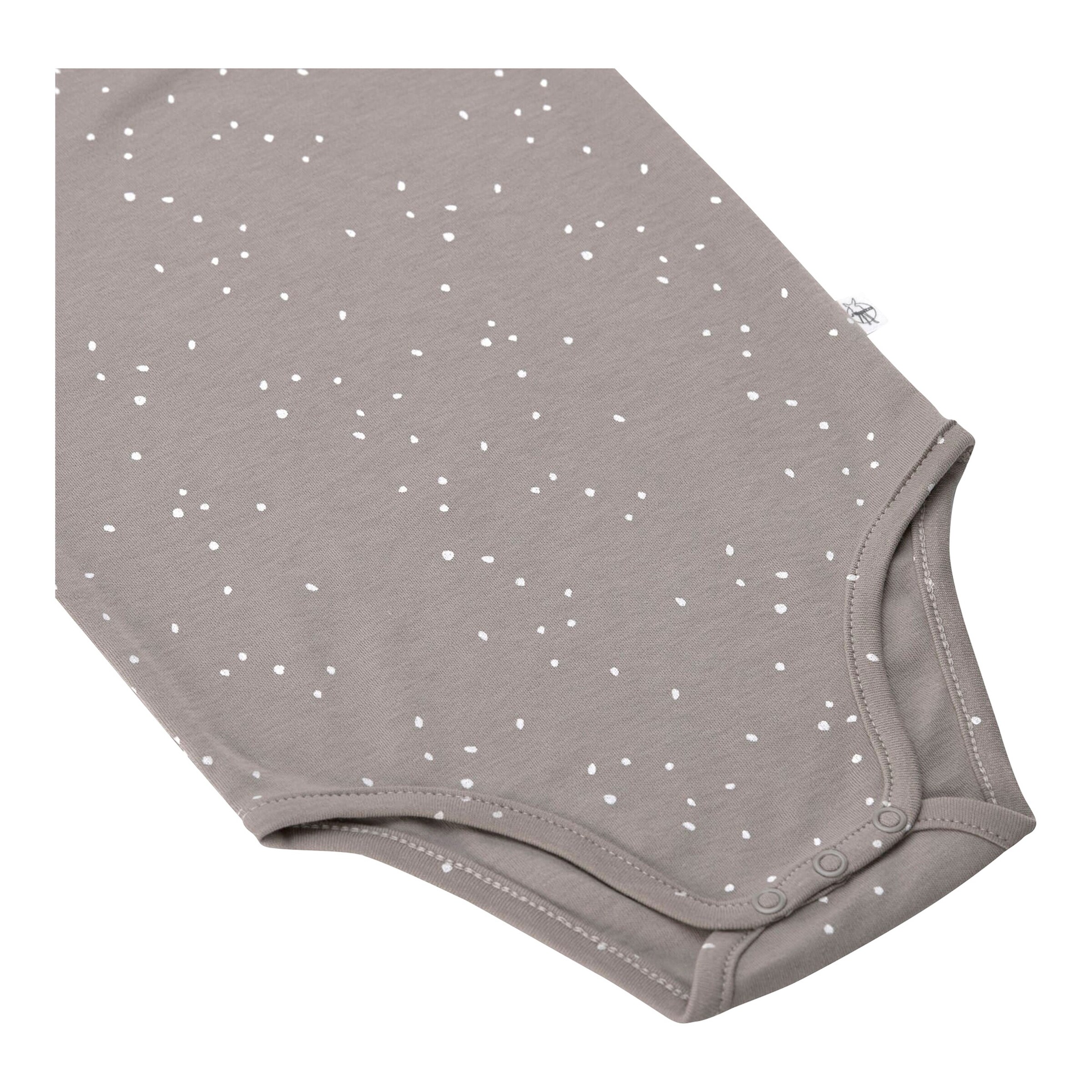 Lässig Body / Wickelbody kurzarm Punkte taupe