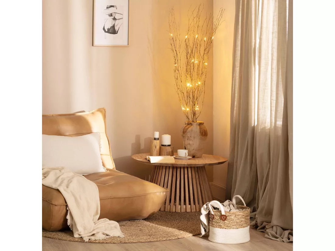 Branches Décoratives LED Bambou Naturel 1,2m Naturel