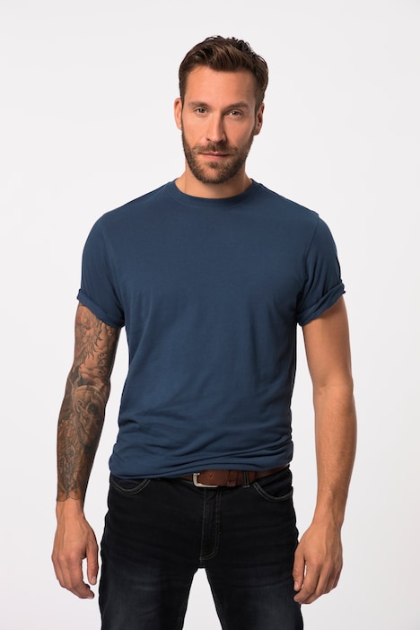 T-Shirt, Basic, Rundhals, gekämmte Baumwolle, bis 8XL
