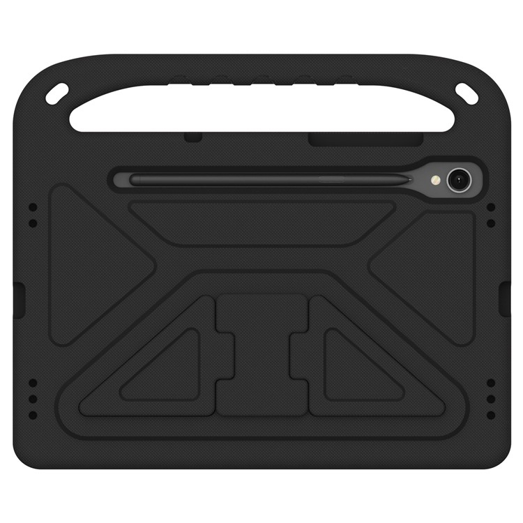 Samsung Galaxy Tab S10 Lite / S10 FE / Tab S9 FE Stossfeste Kinder Schaumstoff Schutz Hülle mit Griff und Standfunktion   S-Pen Halterung - Schwarz