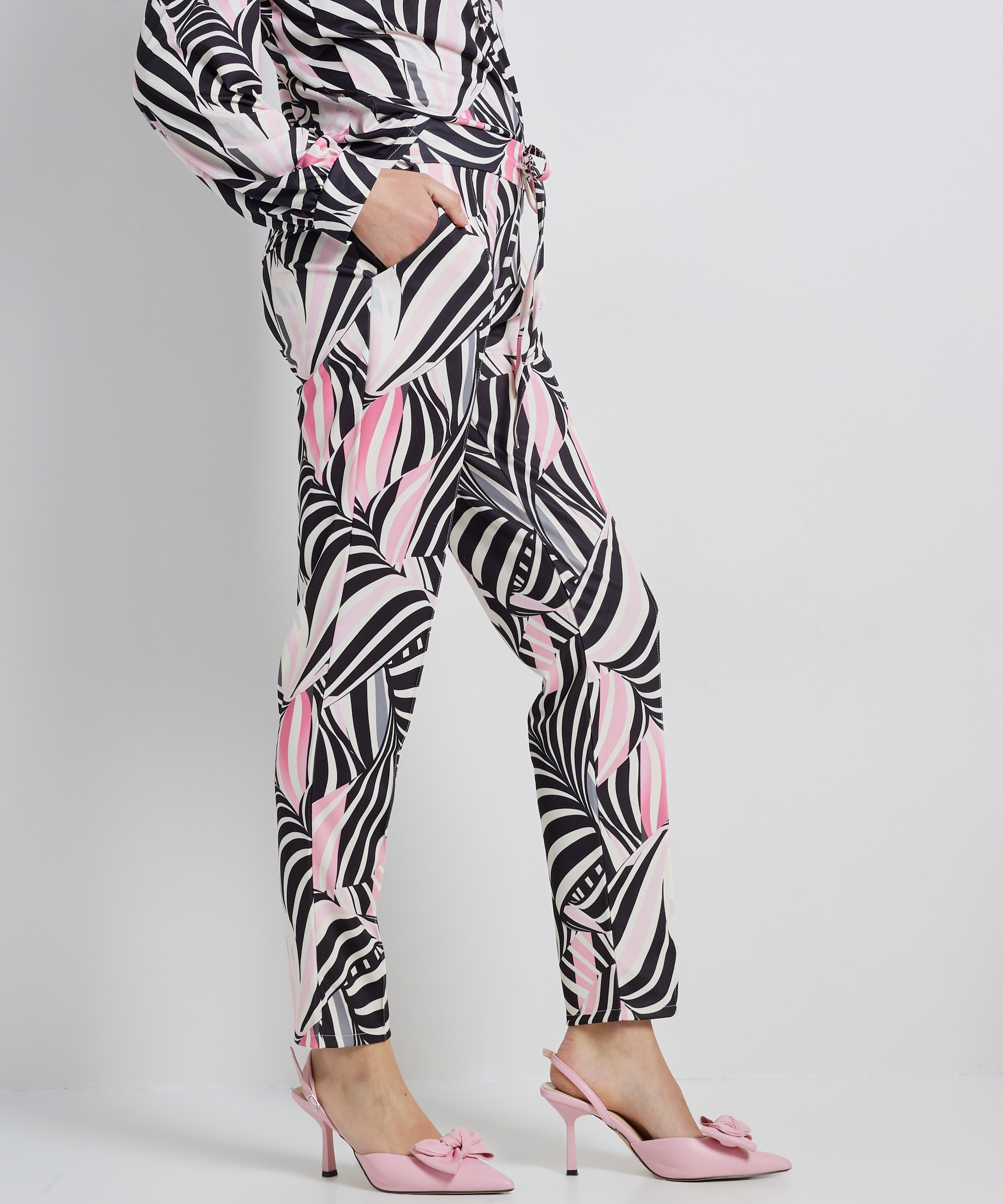 slim fit broek met print