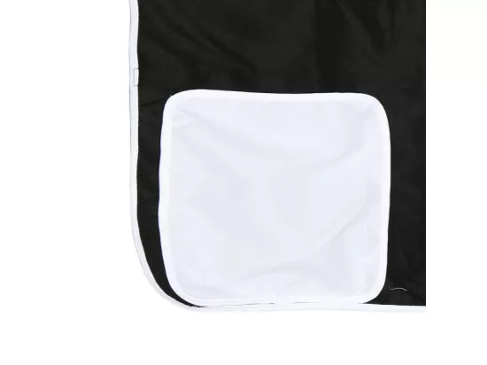 Lit mezzanine enfants et tunnel blanc/noir 90x200 cm pin massif