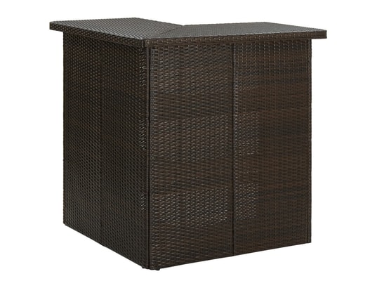 VIDAXL - Table de salle à manger Table d'angle de bar marron 100x50x105 cm résine tressée