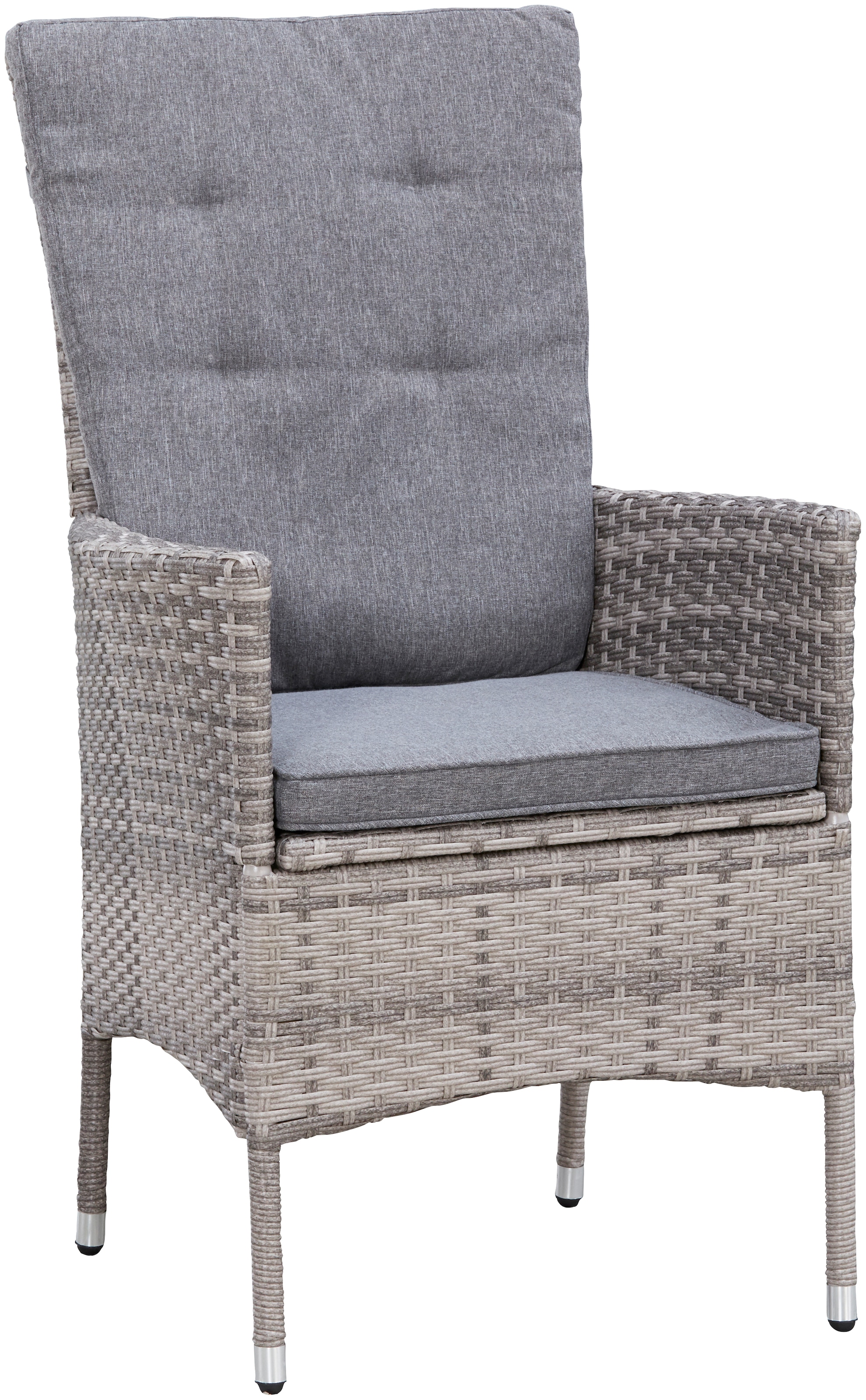 KONIFERA Garten-Essgruppe »Belluno« 10x Sessel, 1x AZ-Tisch 179-300x73/89cm, inkl. Auflagen, Polyrattan, 21 Stk. tlg. 2 der 10 Sessel stufenlos verstellbar, Tischplatte aus Sicherheitsglas