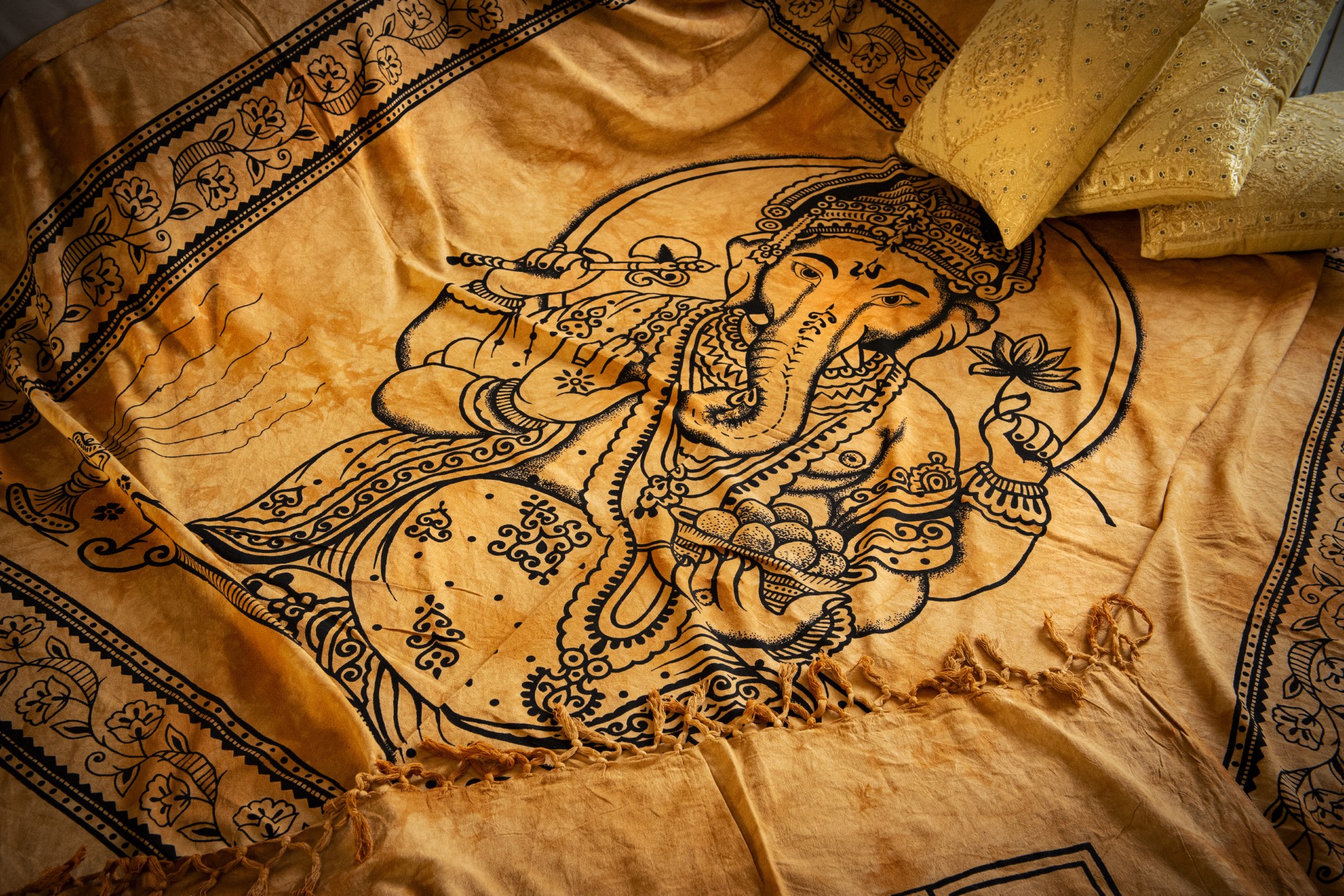 Tagesdecke 'Ganesha', T 210 cm, B 245 cm von fischer's lagerhaus