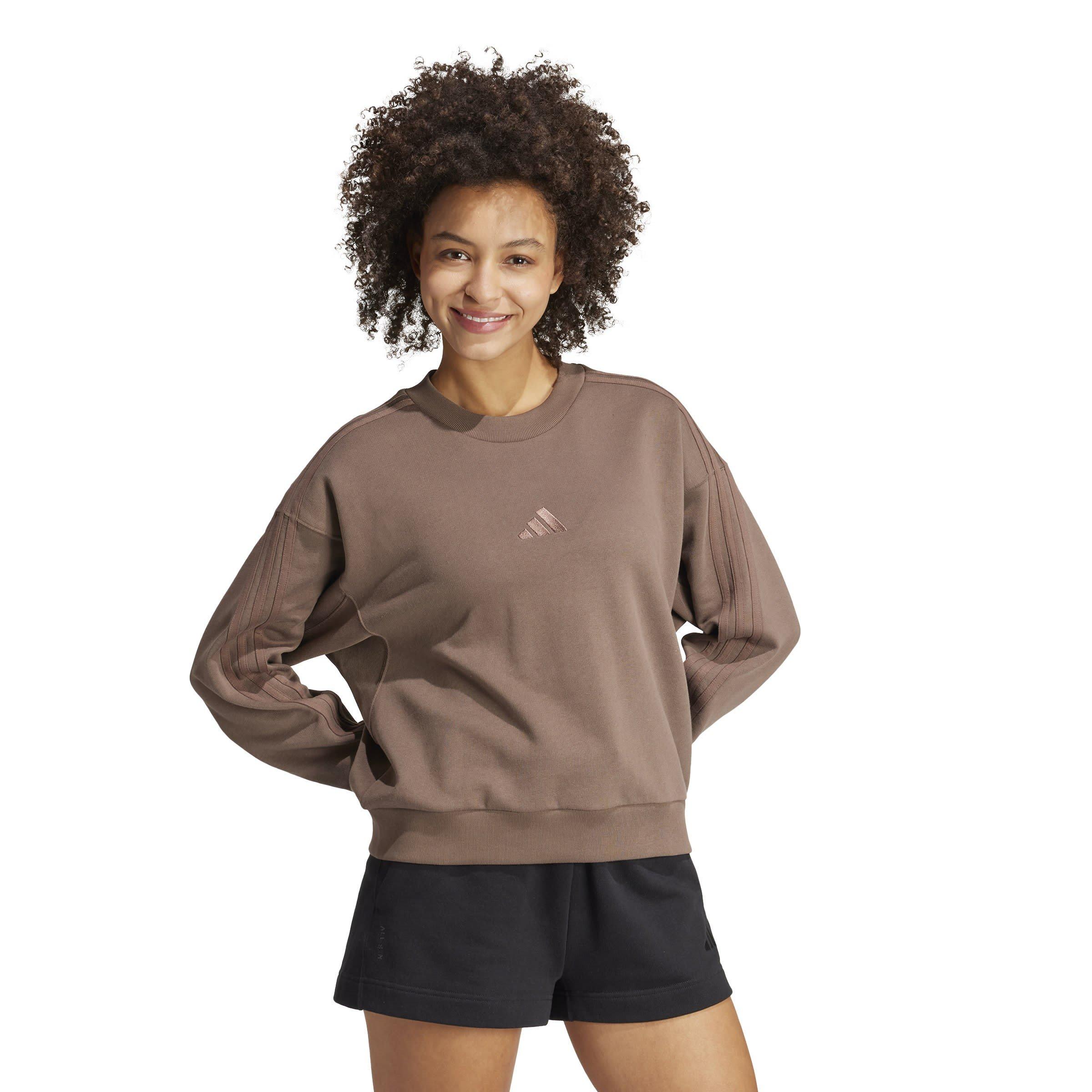 adidas All SZN French Terry 3 Stripes Loose Sweater Womens