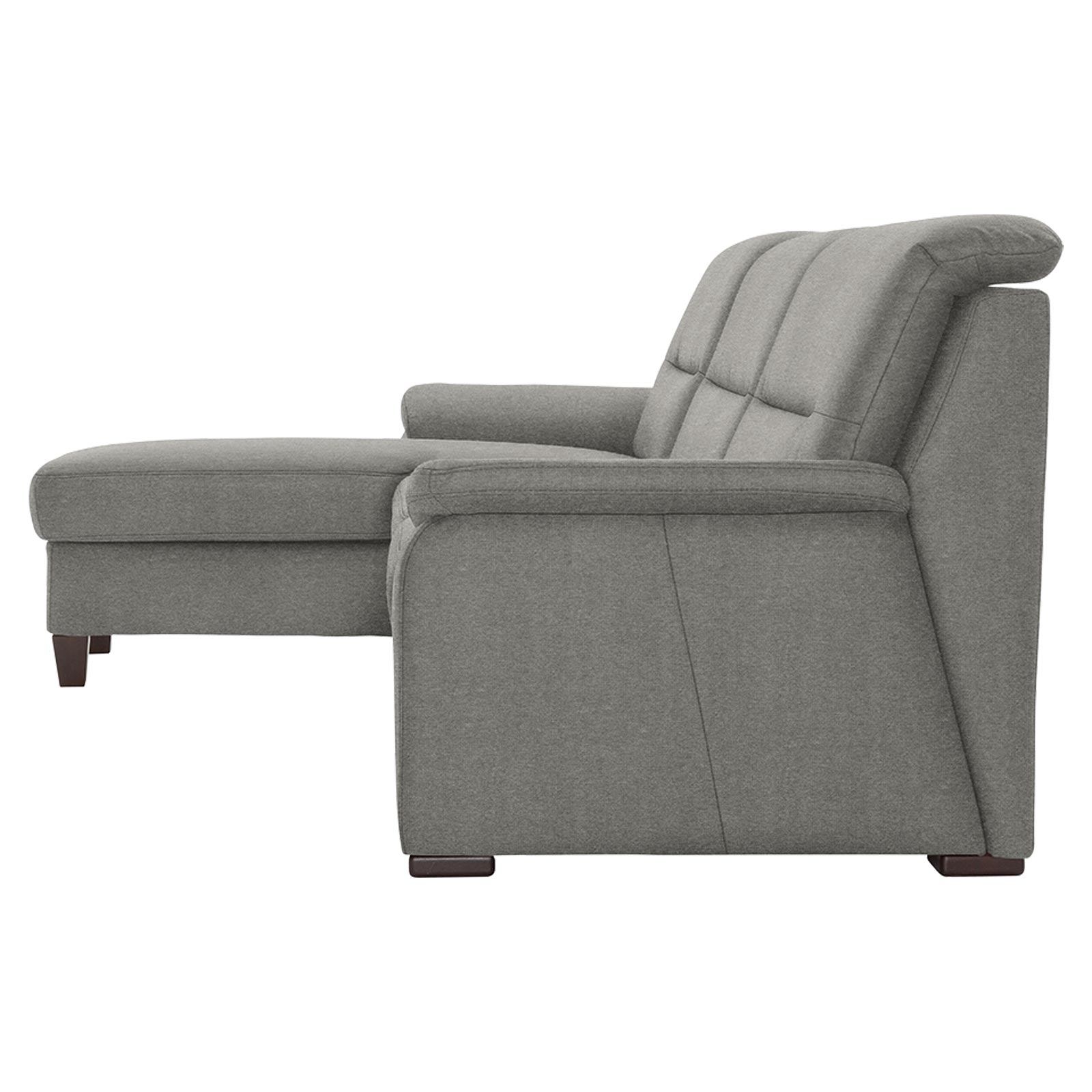 polsterpower Ecksofa - Belle silver - Basismodell - Recamiere links