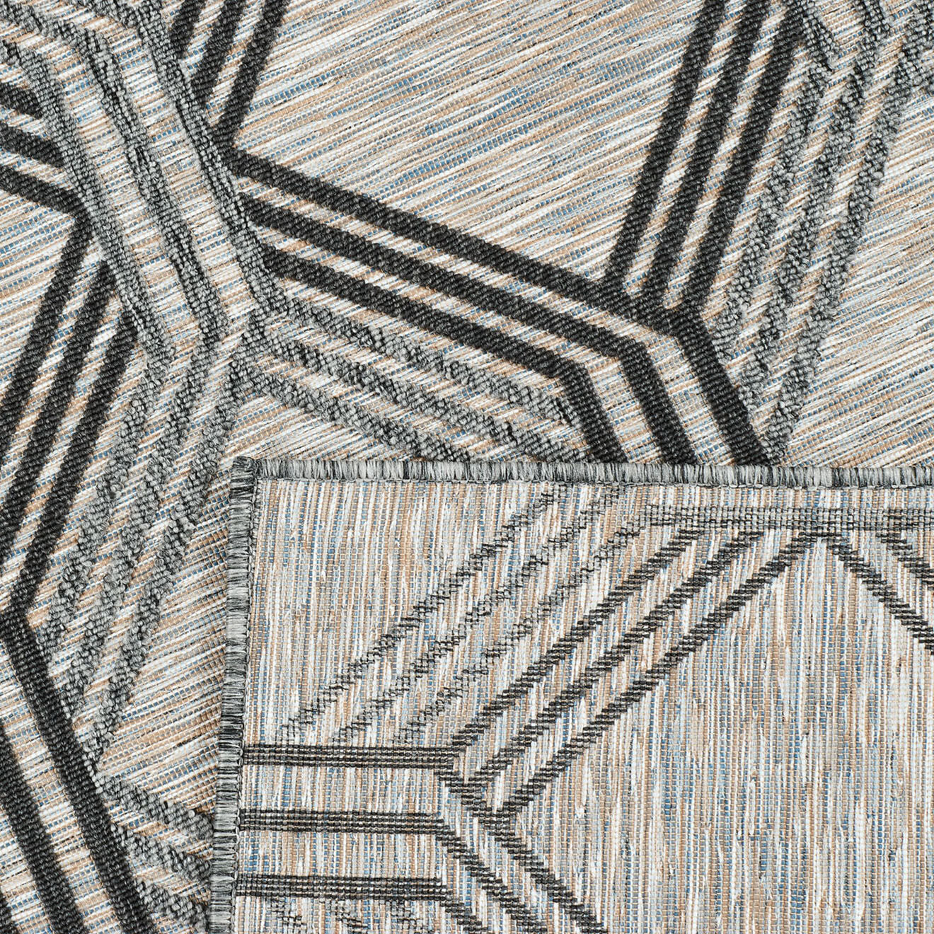 Nazar Rugs Tapis d'extérieur Acapulco 1686 gris  - 120x160 cm
