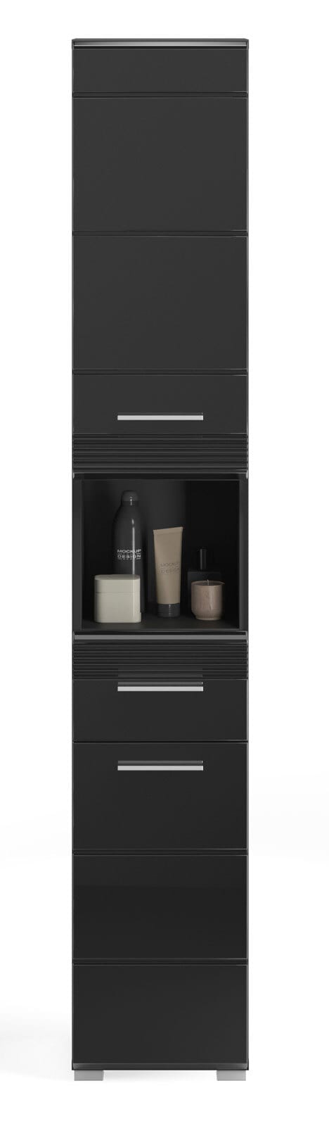 Hochschrank Linus Weiß Hochglanz 30x182x31 cm