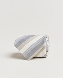 Stenströms Silk/Linen Mutli Striped Tie Brown