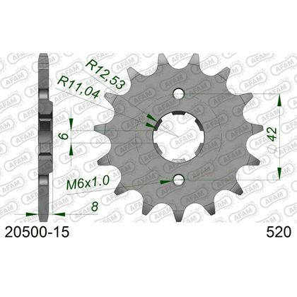 Kit chaine AFAM 520 Type Acier
