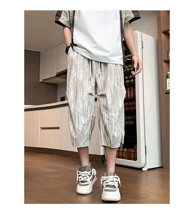 Drawouf - Hoge taille tie-dye capri baggy broek