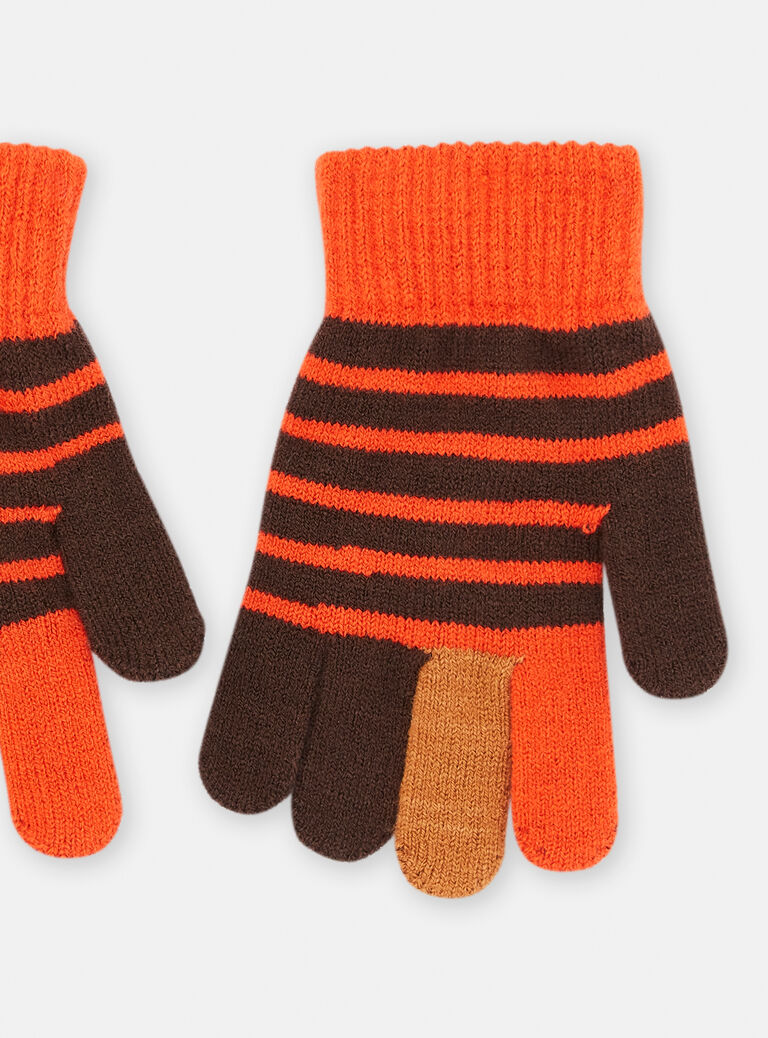 Gants en tricot rayé pour garçon