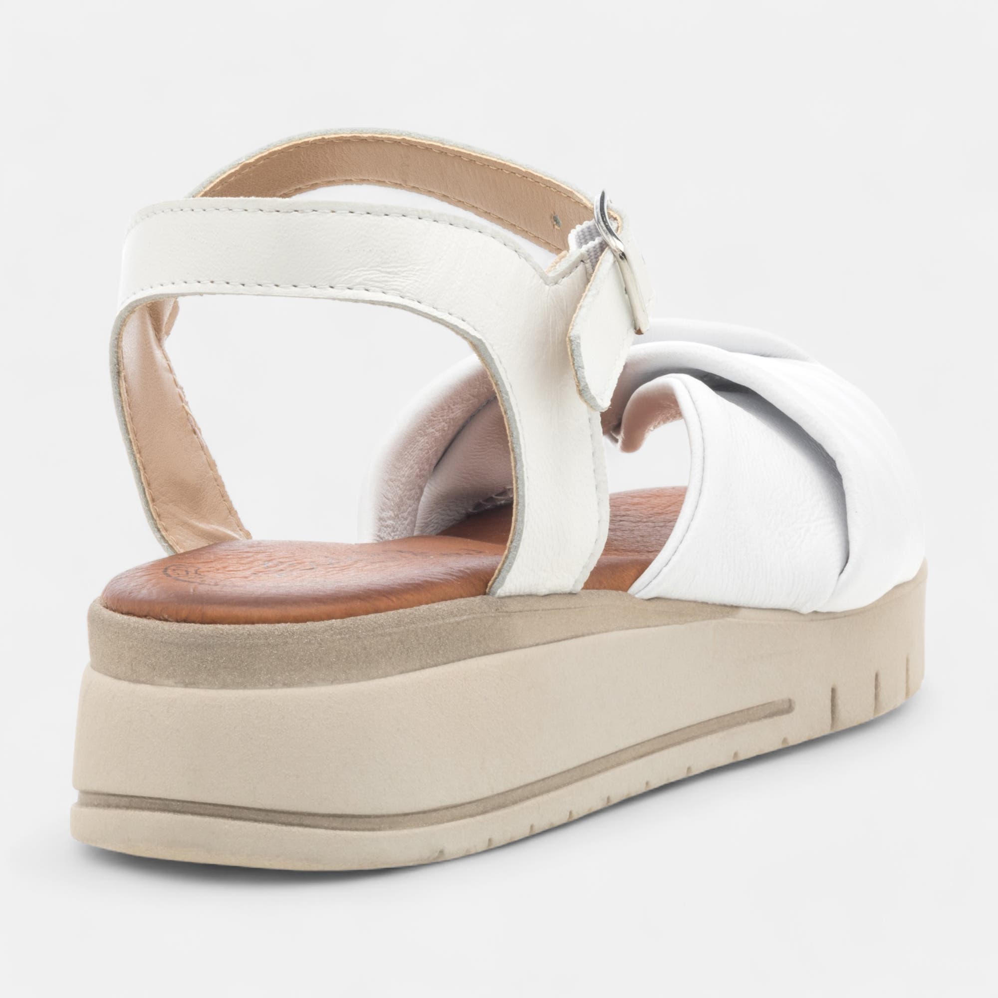 Sandales Femme en cuir blanc