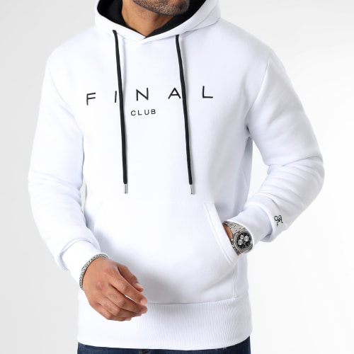 Sweat Capuche Avec Broderie 1071 Blanc