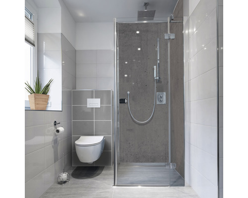Douchewandfolie mySpotti Fresh Blank Donker betonlook 210 x 100 cm