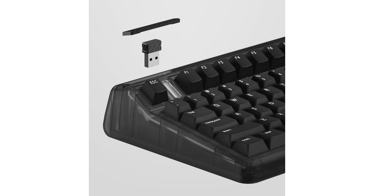 IqunixOG80 Dark Side Wireless Mechanical Keyboard, gaming toetsenbord  (Zwart, US lay-out, Gateron Brown, RGB leds, 80% (TKL), Hot-swappable, PBT, 2.4GHz | Bluetooth 5.1 | USB-C)